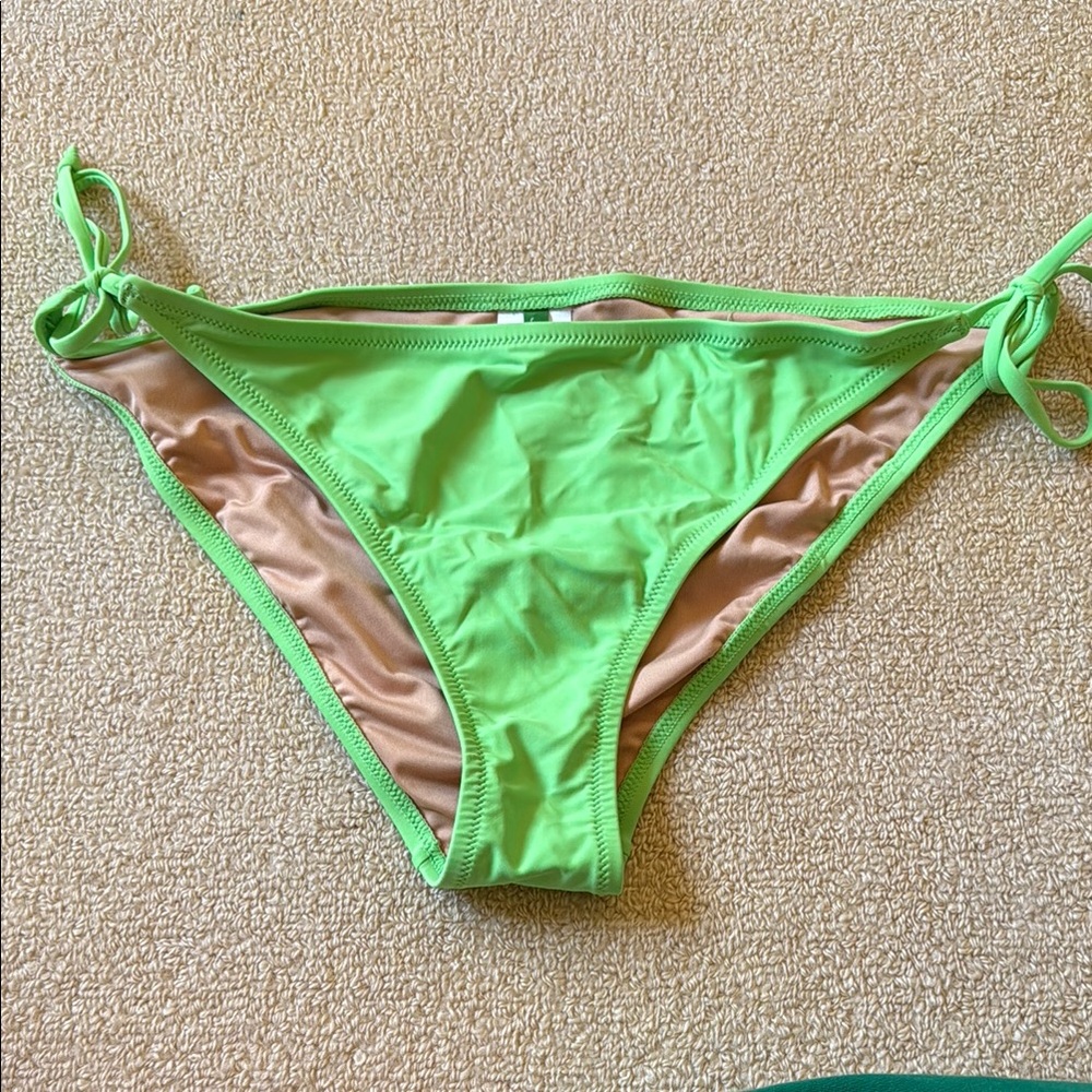 Jcrew Green and Tan Women's Bikini Bottom